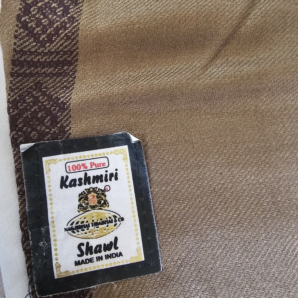 Kashmiri Shawl in Brown and Tan